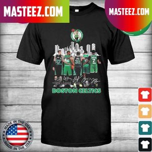 Boston Celtics City Daniel Theis Al Horford Marcus Smart Jayson Tatum and Jaylen Brown signatures T-shirt