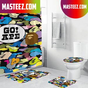 Bape Go Ape In Colorful Camo Collection Bathroom Set