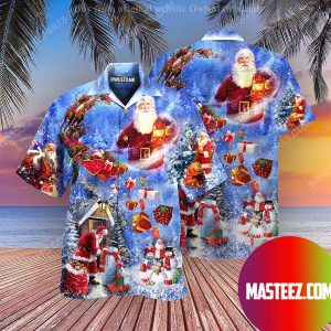 Christmas Holiday Santa Is Coming Town Hawaiian Shirt