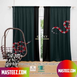 Gucci Snake Red Black Windown Curtain