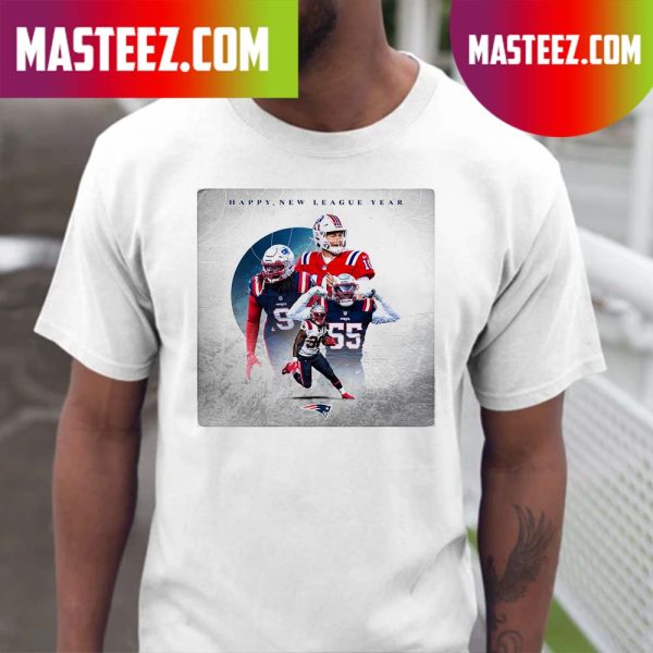 Happy New League Year Deandre Hopkins Jerry Jeudy New England Patriots T-shirt
