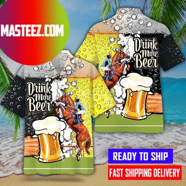Horse Racing Ampamp Beer Hawaiian Shirt