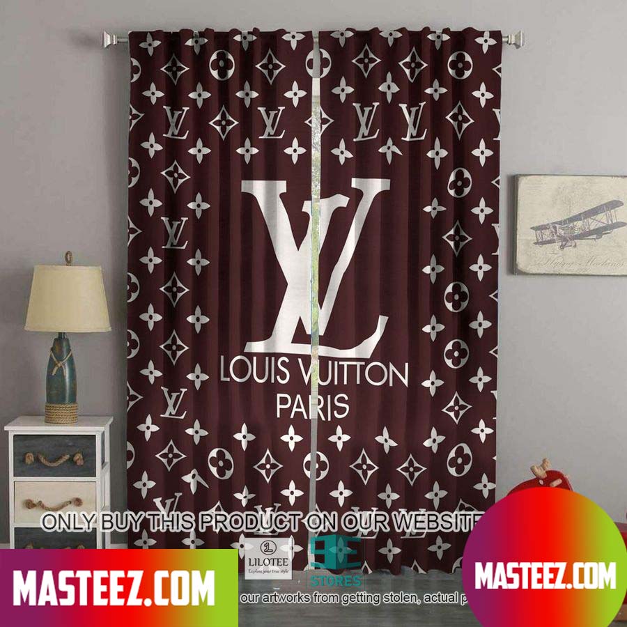 Louis Vuitton Paris Brown Windown Curtain - Masteez