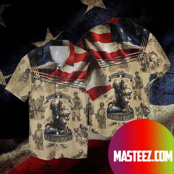 Memorial Day 4th Of July Independence Day Honoring Our Heroes Remember Their Sacrifice Hawaiian Shirt