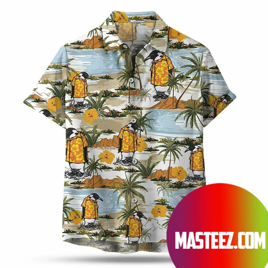 Penguin In A Tropical Hawaiian Shirt