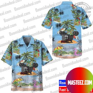 Star Wars Baby Yoda Boba Fett Tropical Beach Hawaiian Hawaiian Shirt