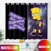 Supreme Bart Simpson Fashion Cartoon Windown Curtain