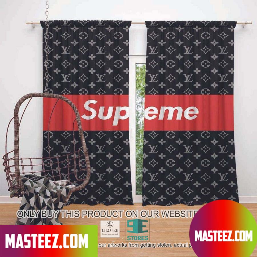 Supreme Louis Vuitton Black Windown Curtain - Masteez