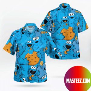 The muppet show cookie monster tropical Hawaiian Shirt
