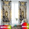 Versace Home Gold Pattern Black Windown Curtain