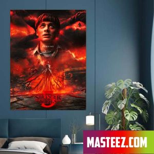 Will Byers Stranger Things 5 In Hawkins Will Fall Poster Canvas