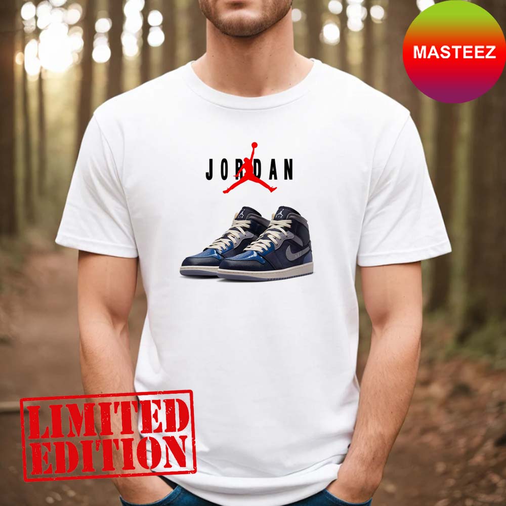 Air Jordan 1 Mid SE Craft Obsidian Fan Original T-shirt - Masteez