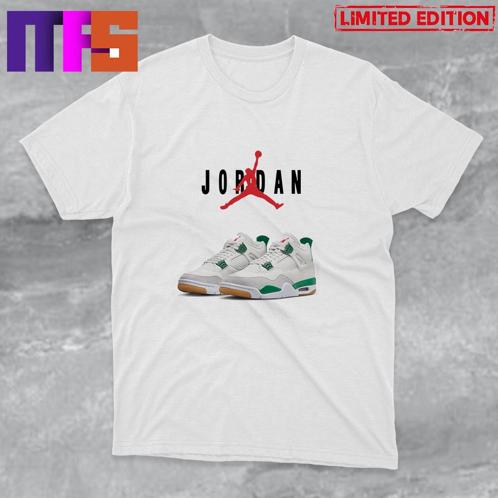 Nike SB x Air Jordan 4 Pine Green Sneaker T-Shirt - Masteez
