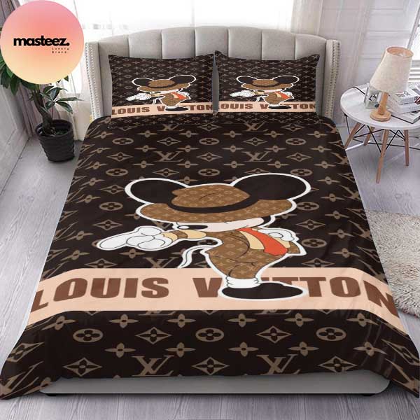 Louis Vuitton x Mickey Mouse Luxury Bedroom Duvet Cover Louis