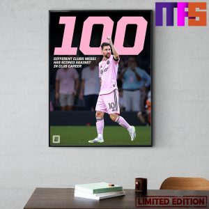 100 Different Clubs Lionel Messi Has Scored Against In Club Career Art Decor Poster Canvas