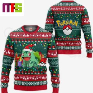 Bulbasaur In Anime Pokemon Funny Christmas Ugly Sweater 2023
