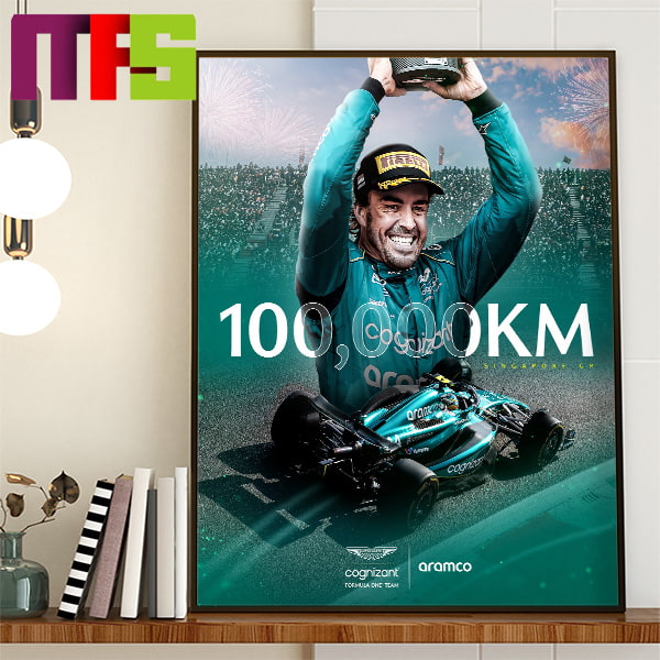 Fernando Alonso Become The First Driver In F1 History To Complete 100000 Km  At Singapore GP Home Decor Poster Canvas - Masteez