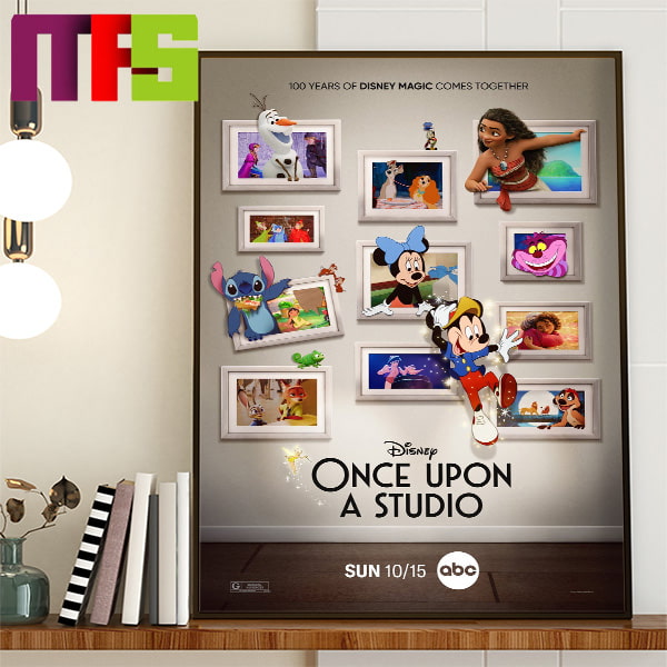 Once Upon A Studio The Wonderful World Of Disney Disney's 100th Anniversary  Celebration On October 15th Home Decor Poster Canvas - Masteez