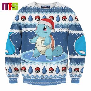 Squirtle In Pokemon Anime Christmas Ugly Sweater 2023