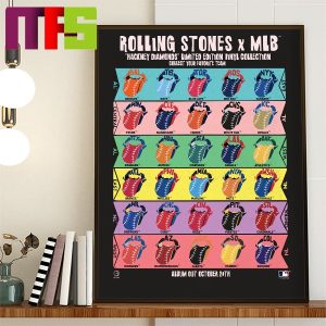 The Rolling Stones x MLB Hackney Diamonds Limited Edition Vinyl Collection Out October 20th Home Decor Poster Canvas