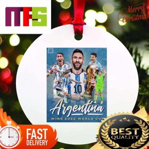GOAT Messi And Argentina Won 2022 World Cup Christmas Ornaments 2023