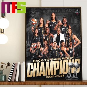 Las Vegas Aces Are 2023 WNBA Champions Home Decor Poster Canvas