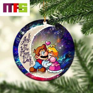 Mario And Princess Peach I Love You To The Moon And Back Christmas Tree Decorations 2023 Ornament