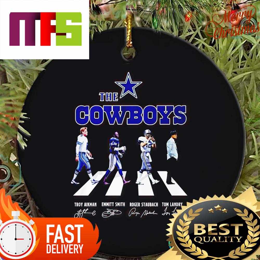 Merry Christmas Dallas Cowboys NFL Santa And Reindeer Ornaments