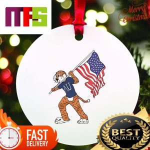 The Patriotic Aubie Natural American Big Flag Christmas Ornaments 2023