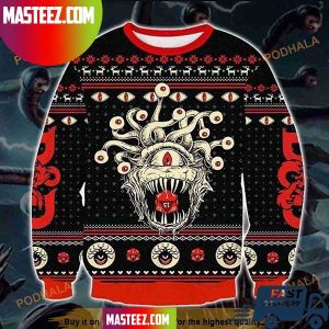 D20 Dungeons And Dragons Monster Ugly Christmas Sweater