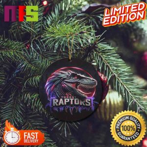NBA Realistic 3D Logo Of Toronto Raptors Christmas Tree Ornaments 2023