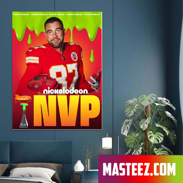 Nickelodeon MVP Kansas City Chiefs 2022 2023 AFC Champions Poster Canvas