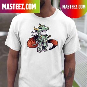 Bunny Dragon Knight holding a sword Classic T-Shirt