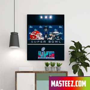 Game Day The Kansas City Chiefs  Vs. Philadelphia Eagles Baby Yoda Super Bowl LVII Game Day Poster Canvas