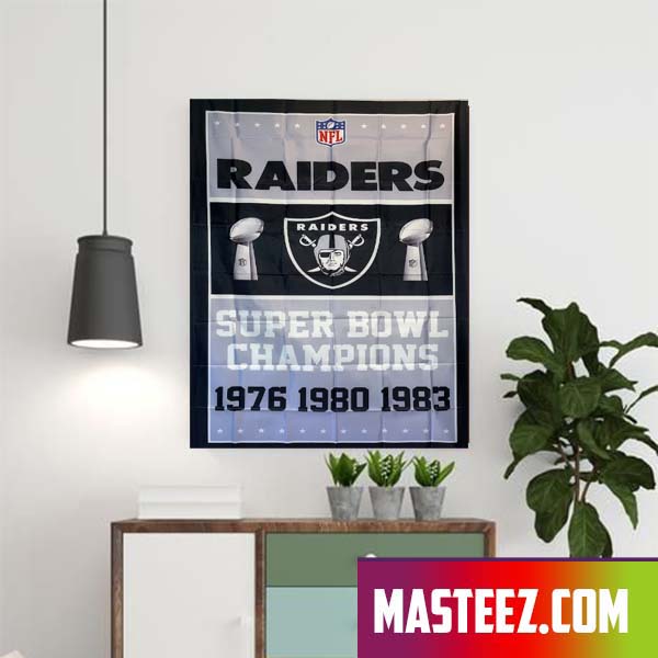 Oakland LA Raiders Super Bowl Championship Poster Canvas