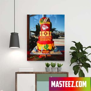 Thank to HyVee For delivering this beautiful cake to all Chiefs Poster Canvas