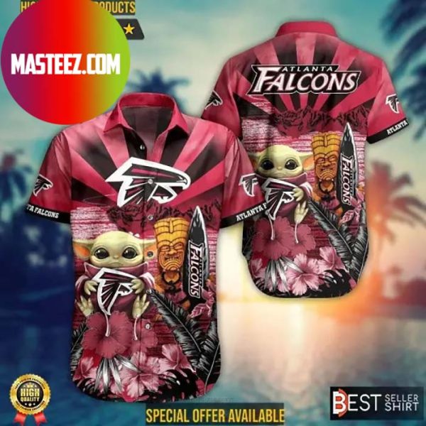 Atlanta Falcons NFL Baby Yoda Star Wars Hawaiian Shirt