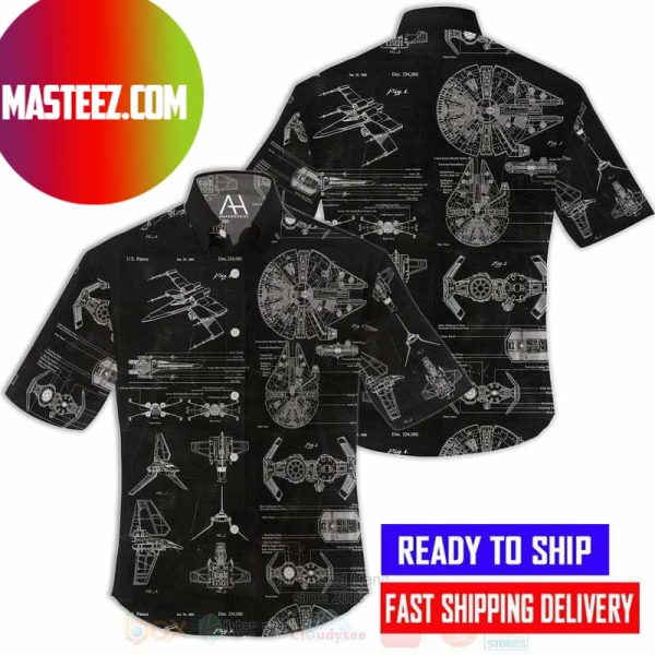 BEST Star Wars Patent All Over Print Hawaiian Shirt