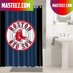 Boston Red Sox Mlb Baseball Teams Custom Bathroom Shower Curtain Set