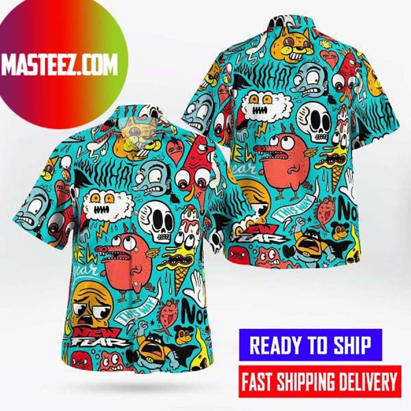 Cartoon Monster Hawaiian Shirt