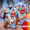 Christmas Holiday Santa’s Sleigh and Reindeer Hawaiian Shirt