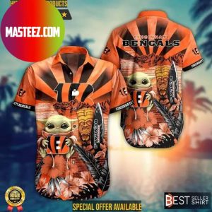 Cincinnati Bengals NFL Baby Yoda Star Wars Hawaiian Shirt