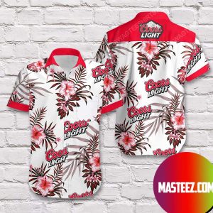 Coors Light Beer Flower Tropical Hawaiian Shirt