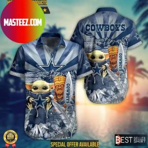 Dallas Cowboys Nfl Baby Yoda Star Wars Hawaiian Shirt