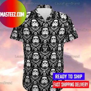 Darth Vader Face Pattern Hawaiian Shirt