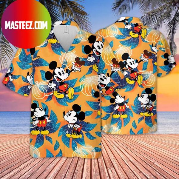 Disney Mickey Mouse Leaves Vintage Hawaiian Shirt