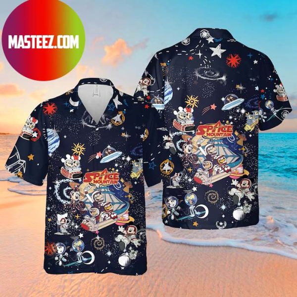 Disney Mickey Mouse Space Mountain Hawaiian Shirt
