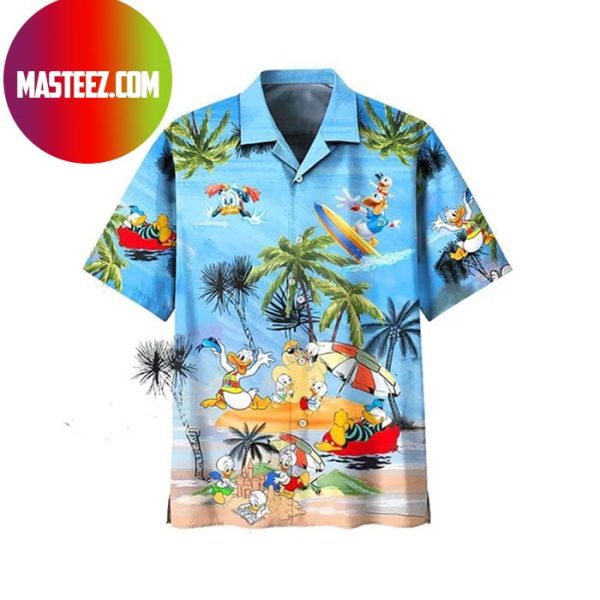 Donald Duck And Mickey Mouse Summer Vacation Hawaiian Shirt
