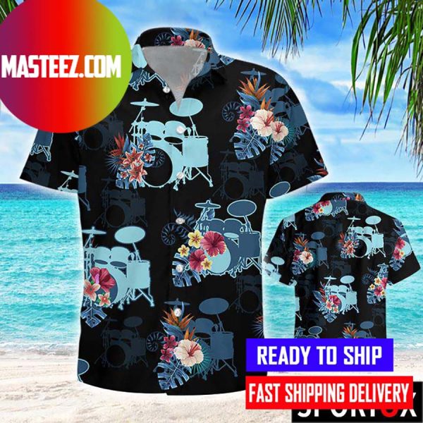 Drum tropical hawaiian shirt