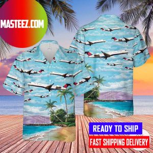 Endeavor Air Bombardier CRJ-701ER Hawaiian Shirt